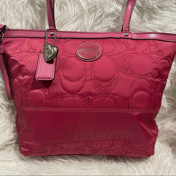 Coach stitched signature nylon tote - Picture 6 of 9